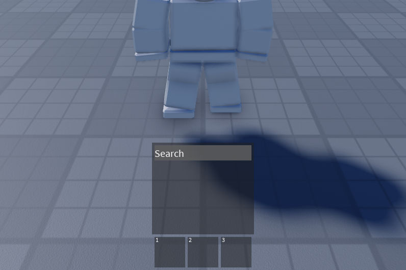 Screenshot of the hotbar and inventory with mini size